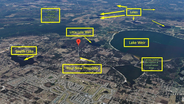.19 Acre Partial Cleared Lot Minutes to Lake Weir in Lake Weir Heights
