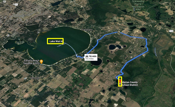 Waterfront .28 acre lot on Paved Road in Silver Springs Shores